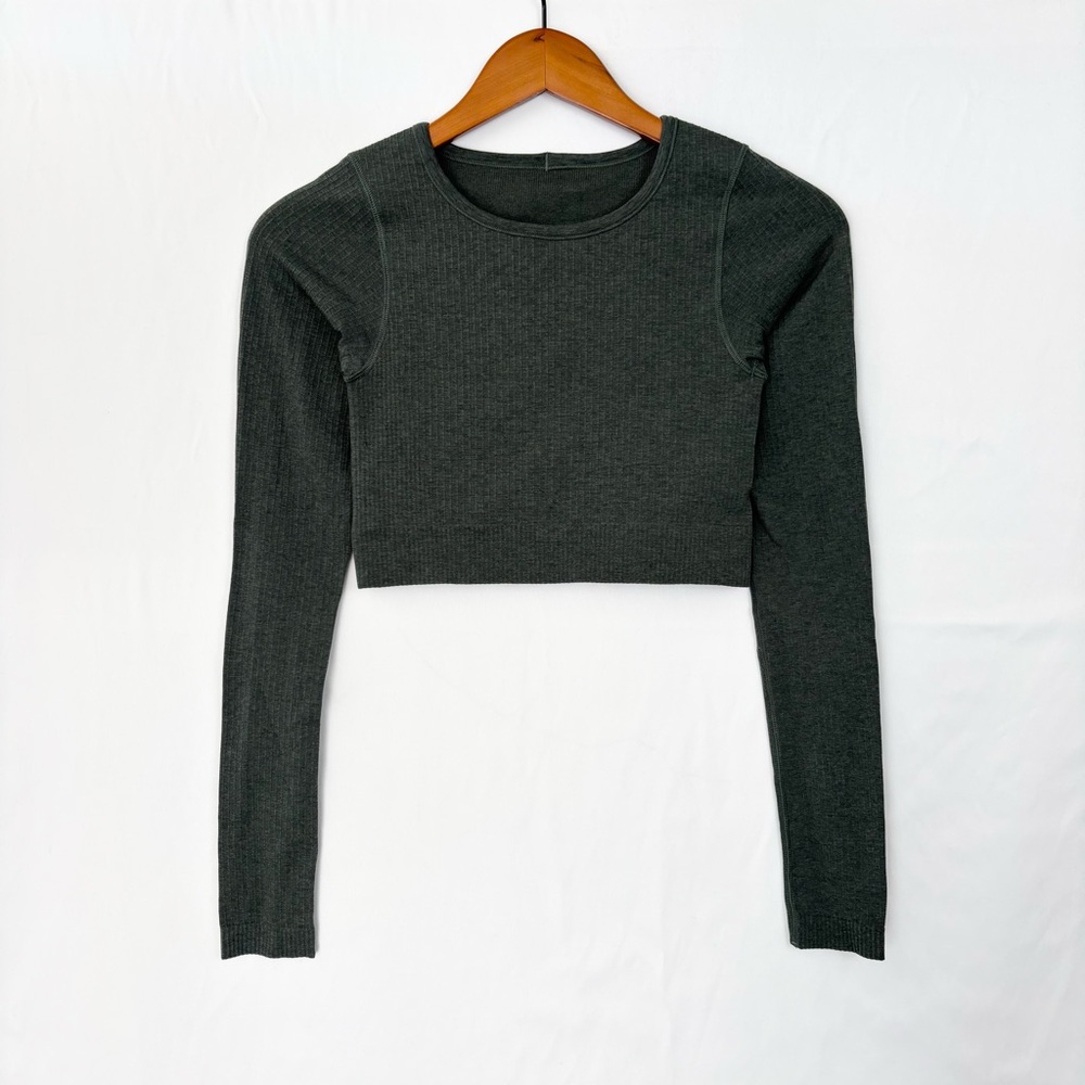 Lululemon Ebb to Street Long Sleeve‎ Shirt Smoked Spruce Womens